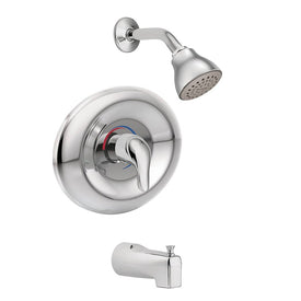 Chateau Posi-Temp Pressure Balance Tub and Shower Valve Trim with Eco-Performance Shower Head and Tub Spout