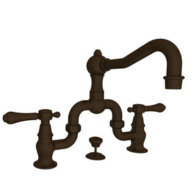 Chesterfield Two Handle Widespread Bathroom Bridge Faucet with Drain
