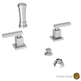 Secant Two Handle Bidet Faucet with Drain