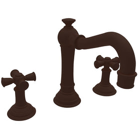 Jacobean Two Handle Widespread Bathroom Faucet with Drain