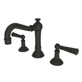 Jacobean Two Handle Widespread Bathroom Faucet with Drain