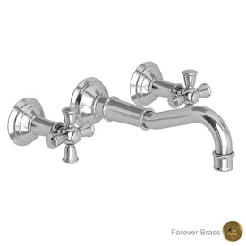 Jacobean Two Handle Wall-Mount Bathroom Faucet