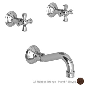 Jacobean Two Handle Wall-Mount Tub Filler Faucet