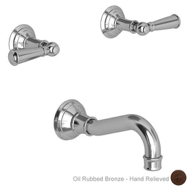 Jacobean Two Handle Wall-Mount Tub Filler Faucet