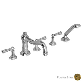 Jacobean Two Handle Roman Tub Filler Trim with Handshower