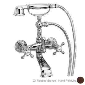 Chesterfield Two Handle Wall-Mount Tub Filler with Handshower