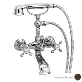 Chesterfield Two Handle Wall-Mount Tub Filler with Handshower