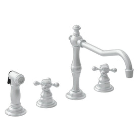 Chesterfield Two Handle Widespread Kitchen Faucet with Side Sprayer