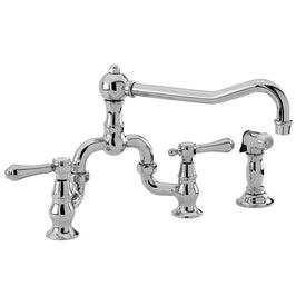 Chesterfield Two Handle Kitchen Bridge Faucet with Side Sprayer