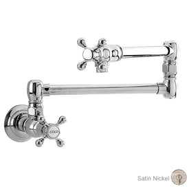 Chesterfield Two Handle Wall-Mount Pot Filler with Cross Handles