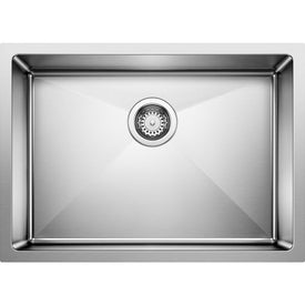 Quatrus R15 25" Single Bowl Stainless Steel Undermount Kitchen Sink