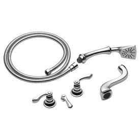 Charlotte Two Handle Freestanding/Wall Mount Tub Filler with Handshower