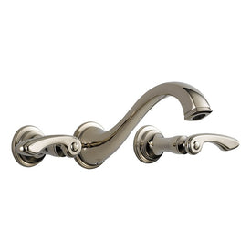 Charlotte Two Handle Wall-Mount Bathroom Faucet without Handles