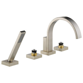Siderna Two Handle Roman Tub Faucet with Handshower without Handles