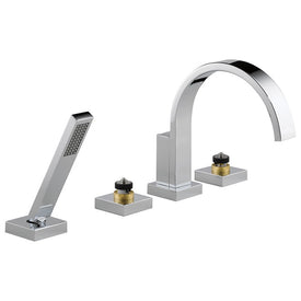 Siderna Two Handle Roman Tub Faucet with Handshower without Handles