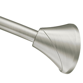 Adjustable Curved Tension Stainless Steel Shower Rod with Concealed Mount Flanges