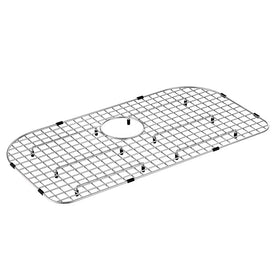 Stainless Steel D-Shaped Sink Grid Fits 16"L x 29"W Basin