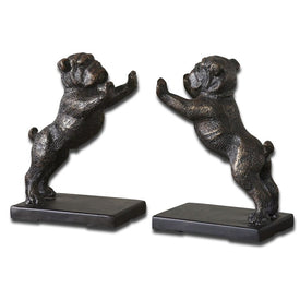 Bulldogs Cast Iron Bookends Set of 2