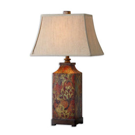 Colorful Flowers Table Lamp by Grace Feyock