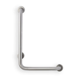 Caregiver 24" x 16" 90-Degree Angled Stainless Steel Grab Bar Left-Hand