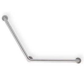 Caregiver 24" x 24" 120-Degree Angled Stainless Steel Grab Bar