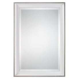 Lahvahn White Silver Wall Mirror