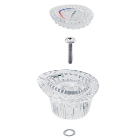 Replacement Clear Acrylic Knob Handle Kit for Chateau Tub and Shower Faucets