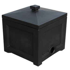 Sunnydaze Lockable Outdoor Small Deck Box with Storage and Side Handles - 32-Gal. - Driftwood