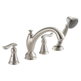 Linden Two Handle 4-Hole Roman Tub Faucet with Handshower
