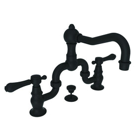 Chesterfield Two Handle Widespread Bathroom Bridge Faucet with Drain