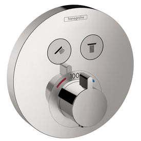 Shower Select E Round Thermostatic Two-Function Trim