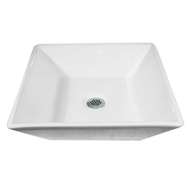 Brant Point Square Tapered White Vessel Sink