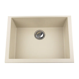Plymouth 23-7/8" Small Single Bowl Undermount Granite Composite Sink