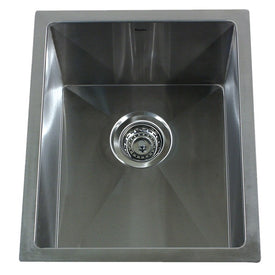 Pro Series 15" Rectangular Undermount Small Corner Radius Stainless Steel Bar/Prep Sink