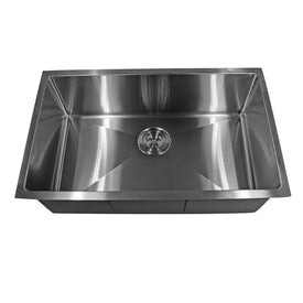 Pro Series 23" Single Bowl Undermount Small Corner Radius Stainless Steel Kitchen Sink