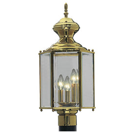 BrassGuard Three-Light Post Lantern