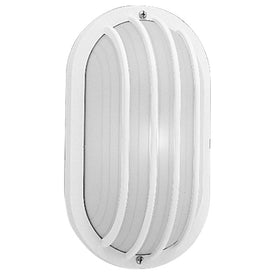 Bulkheads Oval Polycarbonate Single-Light Wall Lighting Fixture with Grill