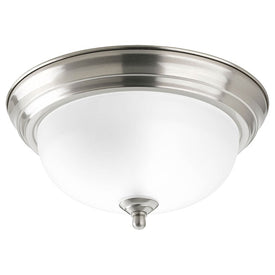 Melon Single-Light Flush Mount Ceiling Light with Etched Glass