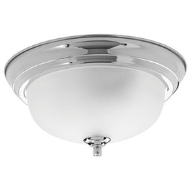 Melon Single-Light Flush Mount Ceiling Light with Etched Glass