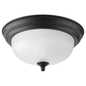 Melon Single-Light Flush Mount Ceiling Light with Alabaster Glass