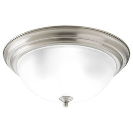 Melon Three-Light Flush Mount Ceiling Light with Etched Glass