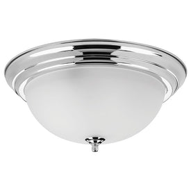 Melon Three-Light Flush Mount Ceiling Light with Etched Glass