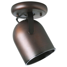 Directional Single-Light Round Back Wall/Ceiling Light