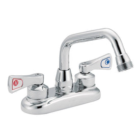 M-Dura Two Handle Centerset Utility Faucet with Threaded Hose End Spout