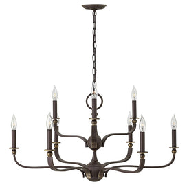 Rutherford Nine-Light Two-Tier Chandelier