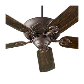 Ceiling Fan Chateaux 60 Inch Oiled Bronze 5 Blade Oiled Bronze/Walnut Scalloped