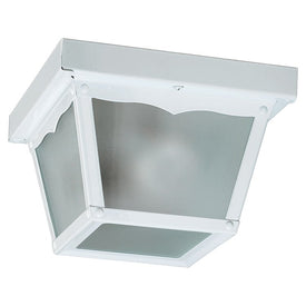 Signature Cage Single-Light Outdoor Flush Mount Ceiling Fixture