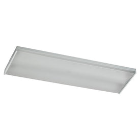 Ceiling Light Flushmount 4 Lamp White Glass or Shade Clear 49 x 12.25 Inch
