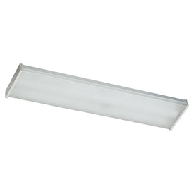Ceiling Light Flushmount 2 Lamp White Glass or Shade Clear 48 x 9 Inch