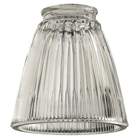 Replacement Clear Ribbed Glass Bell Shade